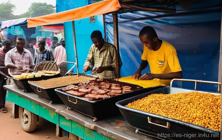 니제르의 대표 음식 종류 - **Prompt 1: Communal Nigerien Family Meal with Djerma Stew**
"A heartwarming, realistic scene de... 니제르의 대표 음식 종류 - **Prompt 1: Communal Nigerien Family Meal with Djerma Stew**
"A heartwarming, realistic scene de...