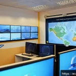 니제르 정부 정책 및 행정 개혁 - A modern government office interior in Niger, showcasing a diverse team of professional civil servan...
